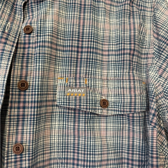 ARIAT REBAR Shirt Womens XXL Button Up Fitted Long Sleeve Size 1x - Picture 3 of 7